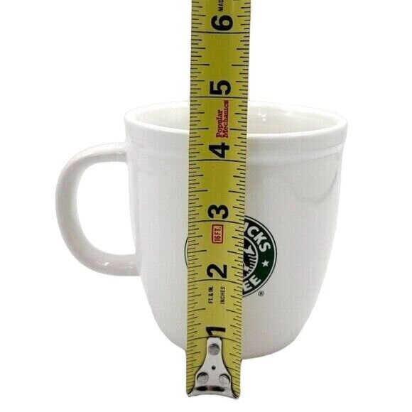 Starbucks XL Classic Coffee Mug White Green Siren Mermaid 2007 16oz 473ml Logo - Picture 9 of 11